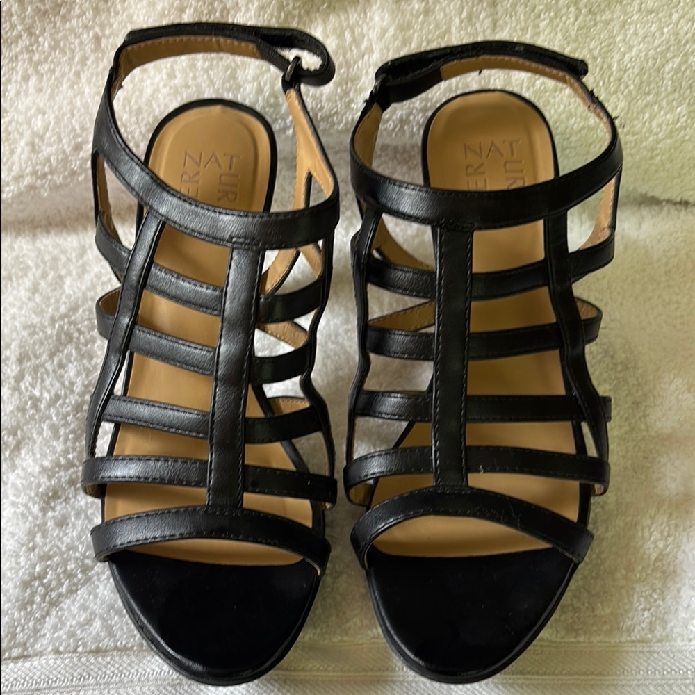 Naturalizer Black Gladiator Sandals